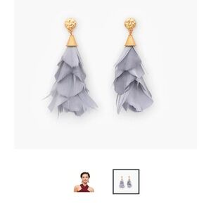 Brackish Queen Mary Chic Goose Feather Earrings